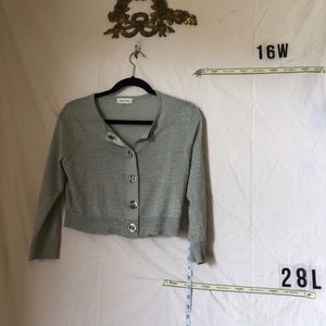 Klein Silver Metallic knit sweater